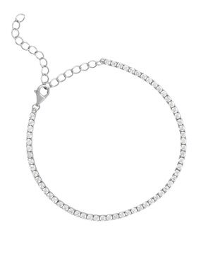 Amanda Deer White Crystal Pave Tennis Bracelet
